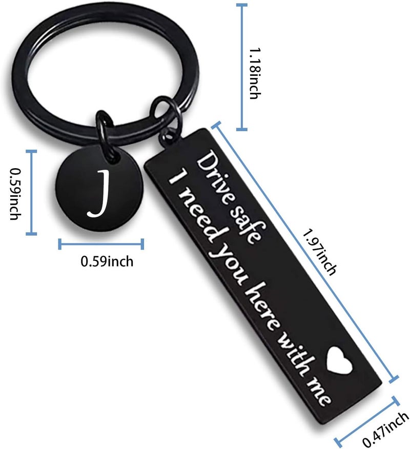 VICKHU drive safe keychain for boyfriend,26-letter keychain,gifts for boyfriend on birthday christmas valentines day - Image 4